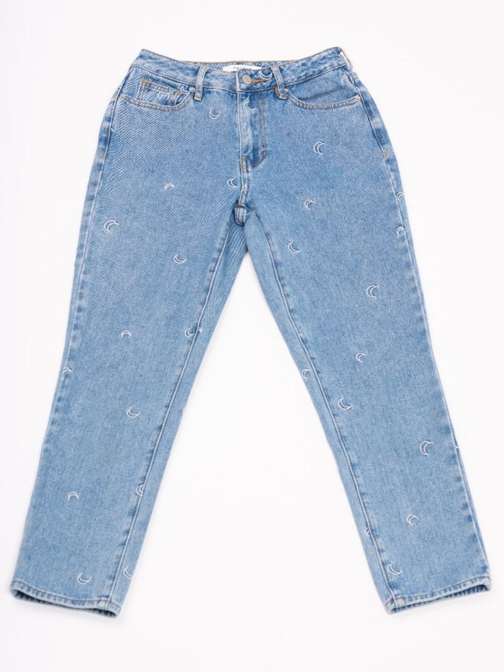 PacSun Over The Moon Embroidered Crescent Moon Mom Jeans Light Wash Size 24